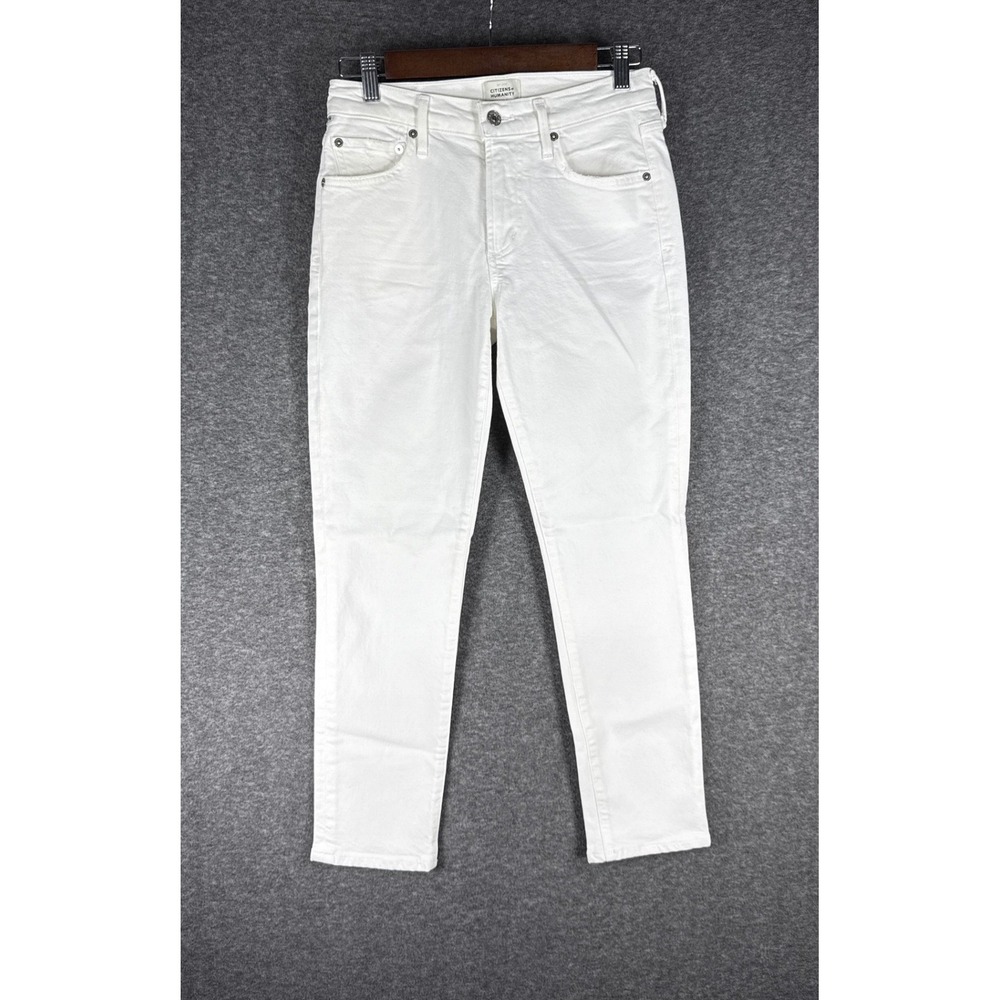 Citizens of Humanity Ella Jeans Women 25 White Slim Ankle High Rise Organic Prep